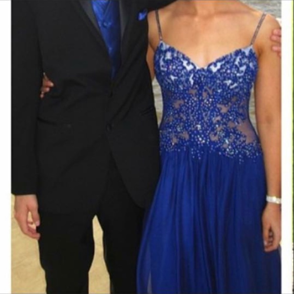 La Femme Blue Prom Dress size 4